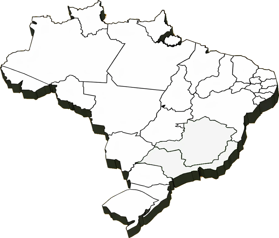 Mapa do Brasil — expansão Cabana Burger